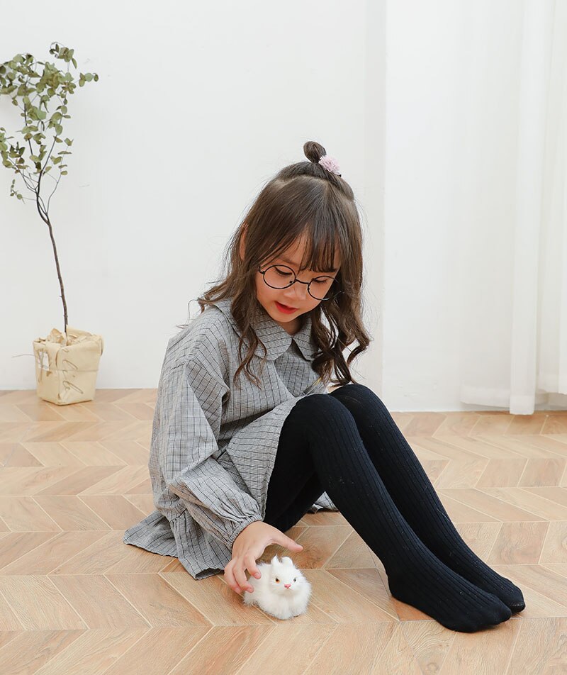 0M-13T Children's Socks Double Needle Baby Pantyhose Children's Socks Girls Leggings Children's Pantyhose: Black