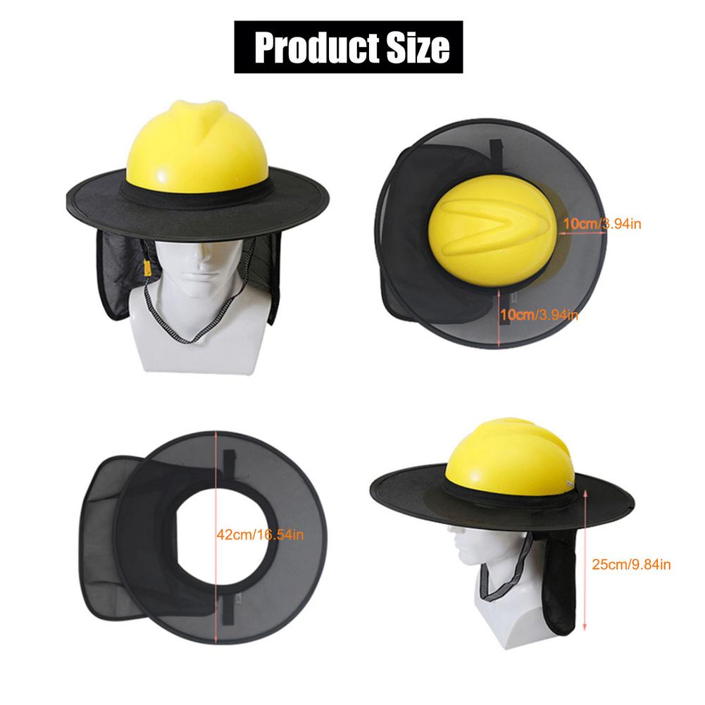 Sunshade Helmet Sun Shade Outdoor Construction Safety Hard Hat Device Neck UV Protector Work Hard Hat Full Brim Mesh Sunshade