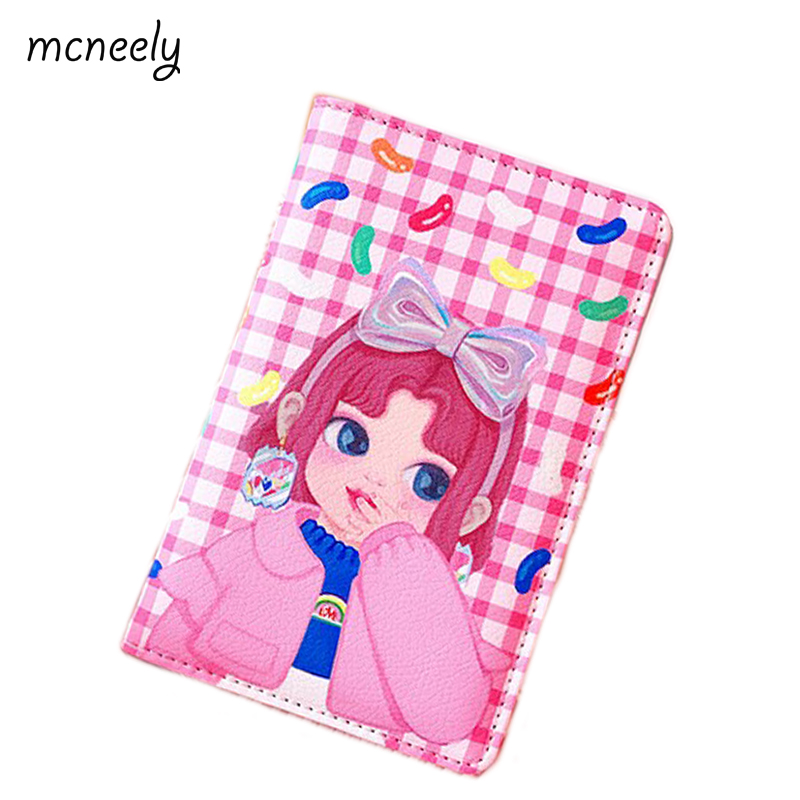 girl travel Passport Cover ID Credit Card Bag Lady PU Leather Business Card Holder Passport Holder size 15*10CM