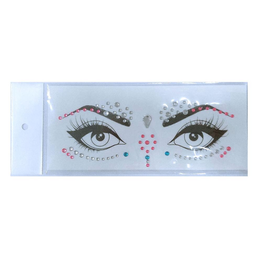 Ansigt juveler glitter , 1 stk juveler tatovering havfrue ansigt perler rhinestones øjne krop klistermærker krystaller glitter til fest festival: Ab13
