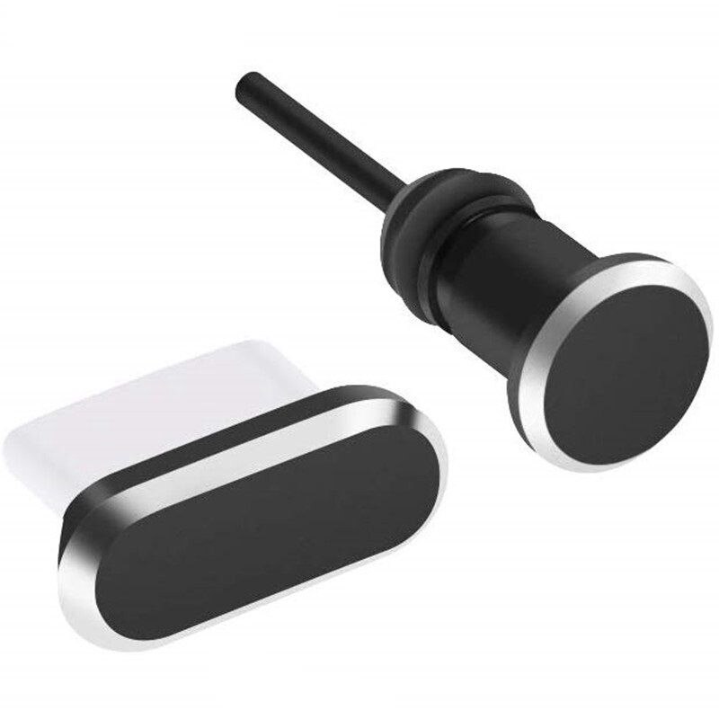 Puerto de carga tipo C metálico antipolvo, 3,5mm, conector para auriculares, accesorios para teléfono Samsung S10,