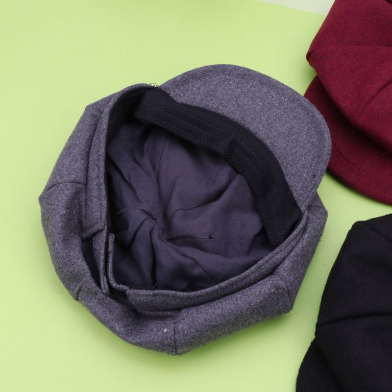 1 pc høst vinter beret lue låve låve takrenne jenter ull avisgutt kunstner flat lue 3 farger