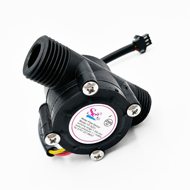 G1/2 thread tube Water Flow Sensor Flowmeter Hall Flow Sensor Water Control 1-30L/min 2.0MPa Line length 15cm