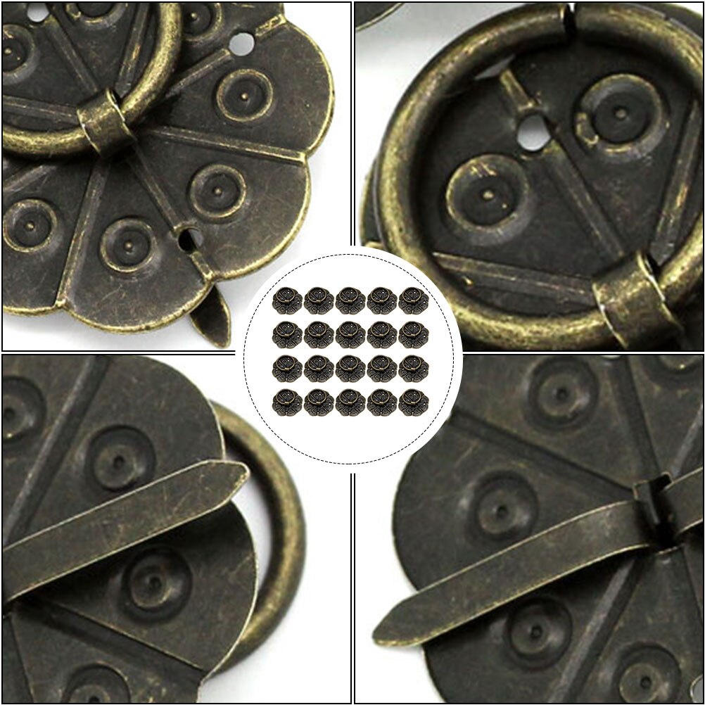 40 sztuk retro uchwyty robić szuflad okucia meblowe klasyczny gałki robić komody (brąz)