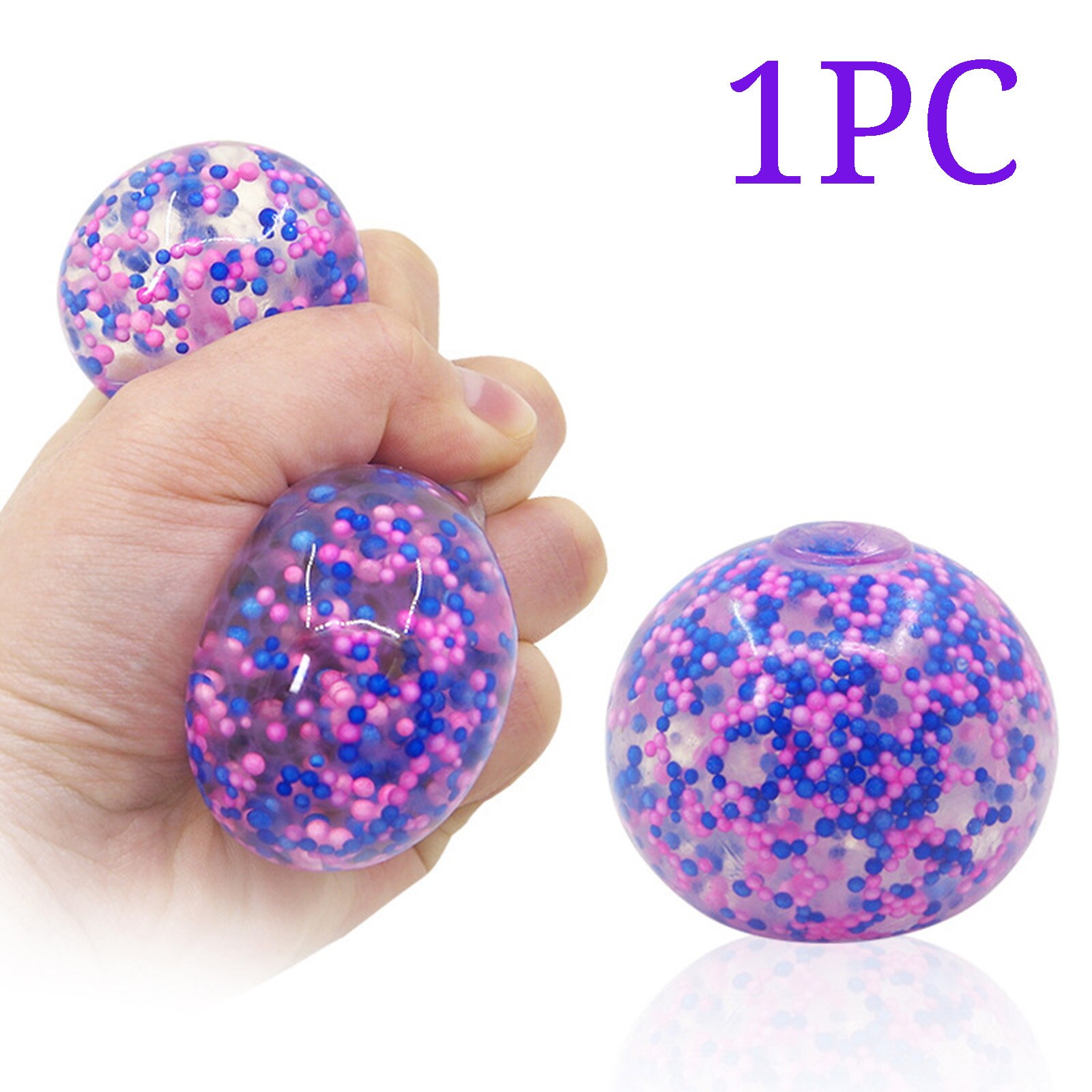 1/2/3 Pc Stress Relief Balls Exercise Hand Ball Dna Color Ball For Kids Adults Squishies Slow Rising Stress Relief Squeeze Toys: Light Green