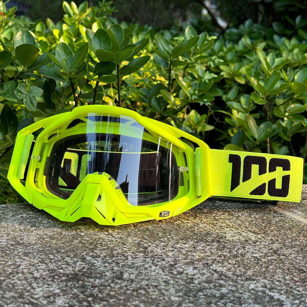 Motocrossglasögon motorcykelglasögon mask vindtät uv-skydd utomhus mtb klättring cykling sport skoter skidglasögon: Orange