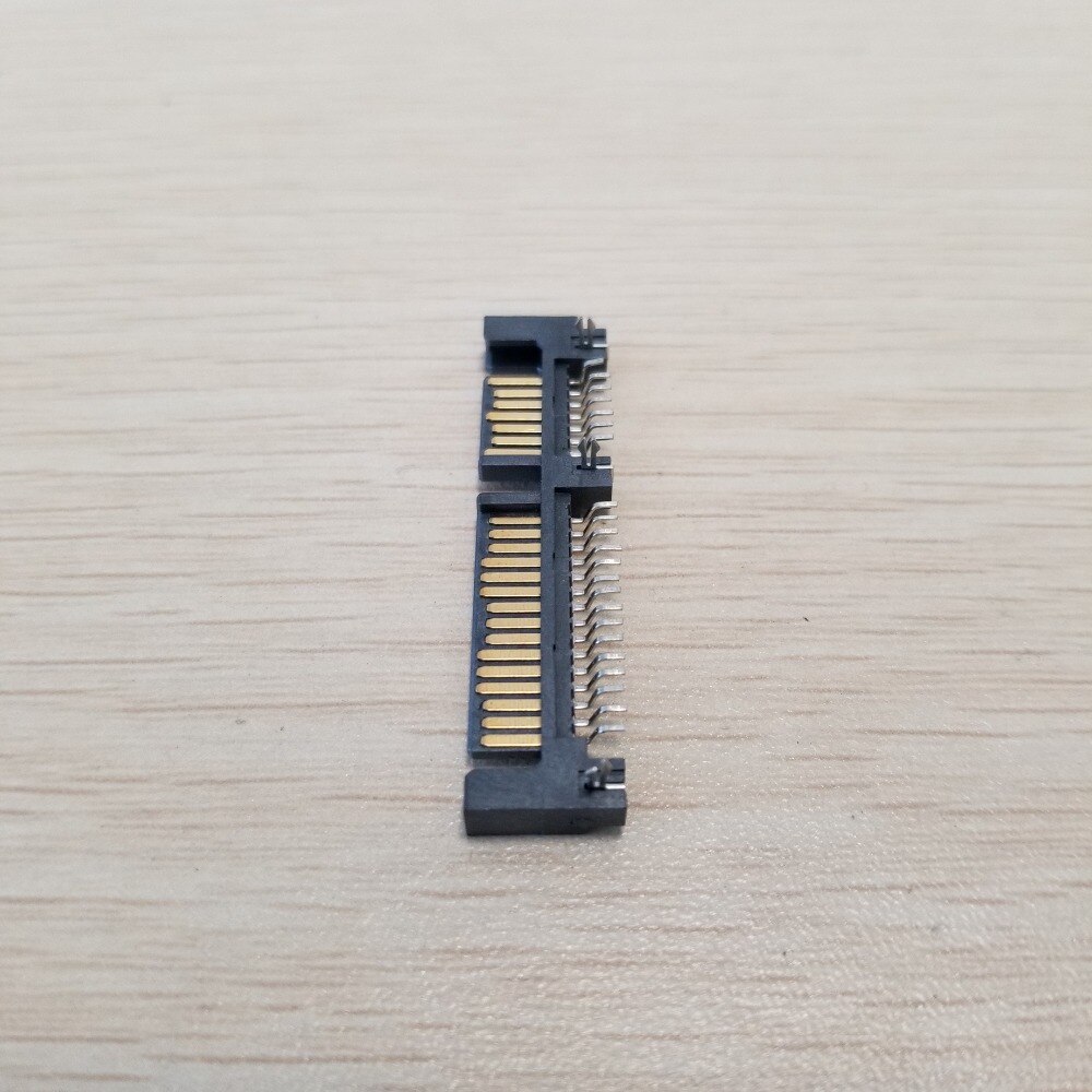 SATA Hard Drive 90 Degree Interface SMT Connector 7Pin + 15Pin Male Socket 22Pin PCB to Top H : 1.4mm