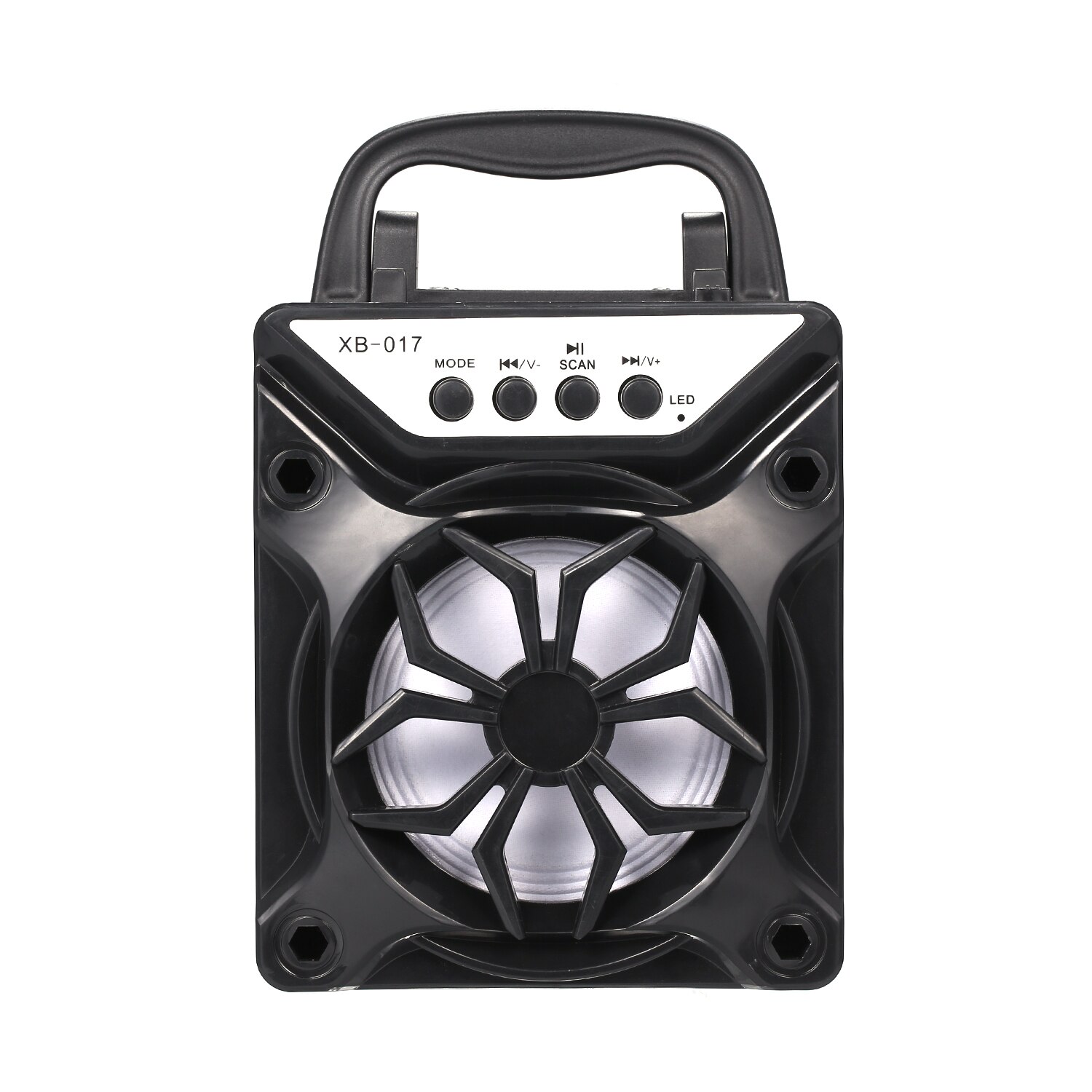 Draagbare Draadloze Bluetooth Outdoor Luidspreker Stereo Fm Radio Led Light Waterdichte Draagbare Outdoor Speaker Met Microfoon: Black