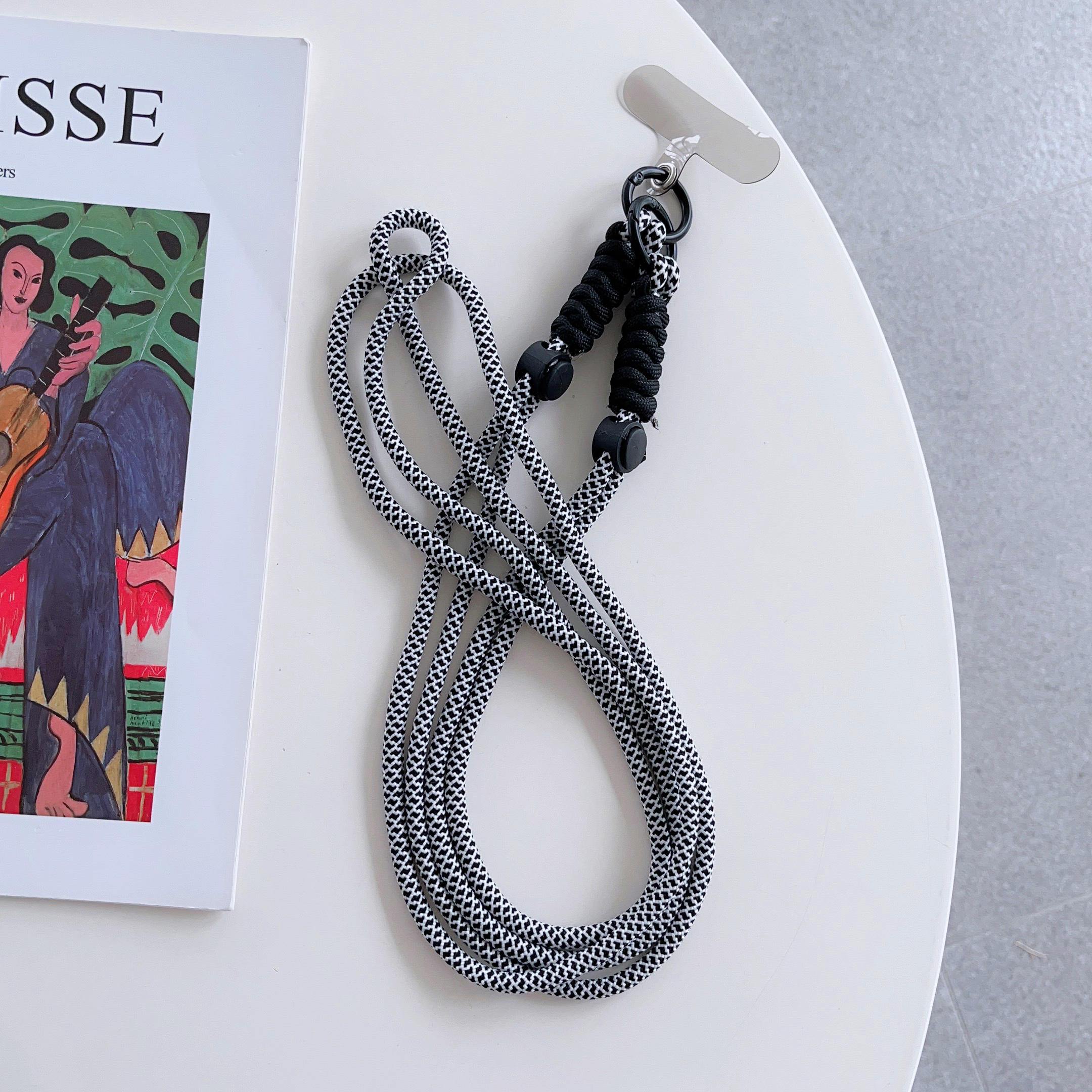 Cordón para teléfono móvil, cuerda cruzada para teléfono móvil, cuerda cruzada para bolso de mujer, cuerda antipérdida multiusos, nueva: Oro champán