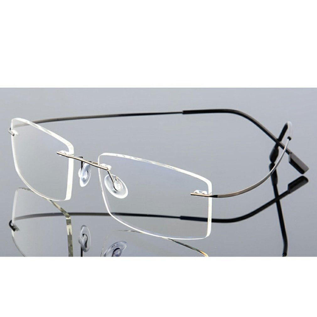 Super elastische, frameloze metalen anti-blauw licht bril van metaallegering, opvouwbare pootjes, comfortabele neuspads: 4