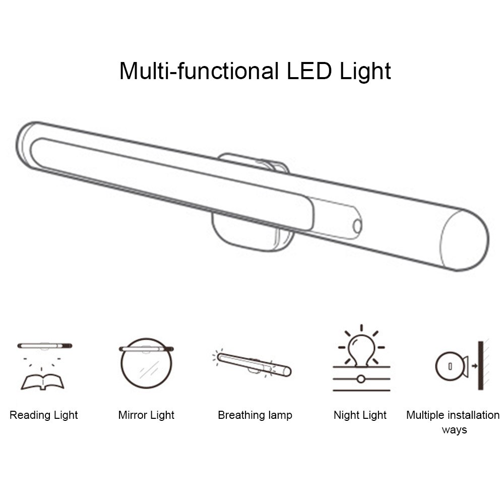 LED Strip Mirror Light Makeup Vanity Light Clamp Table Lamp Eye-protect Desk Lamp Brightness Night Lights Cabinet Bulb