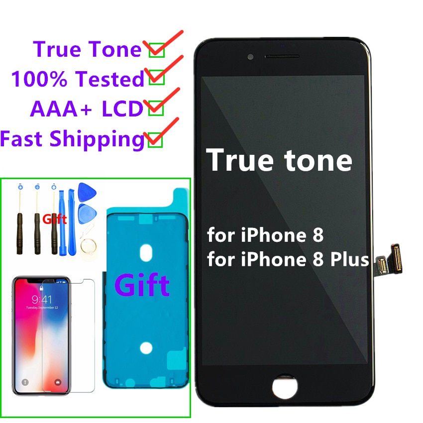 AAAA+ Display for iPhone 8 Plus LCD Screen with 3D Touch Digitizer Assembly Screen replacement for iPhone 8 Support True tone