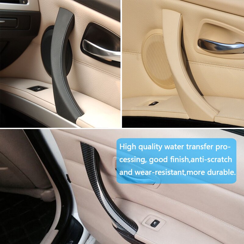 For BMW 3 Series E90 E91 E92 Original Inner Door Handle Panel Pull Trim Black Beige Gray Right Left Cover 2004 Accessories