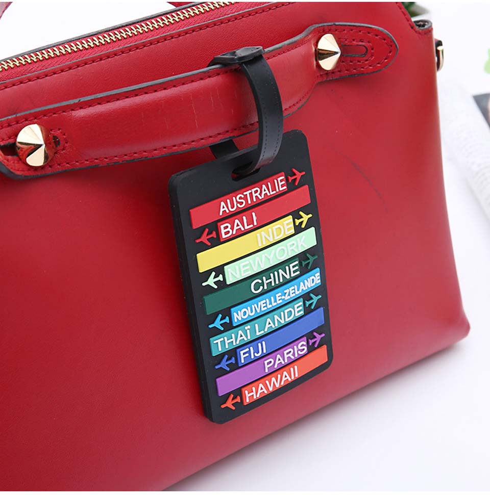 Mcnee Suitcase Luggage Portable Tags Identifier Label ID Address Holder Protection Cover Luggage Tag Travel Accessories