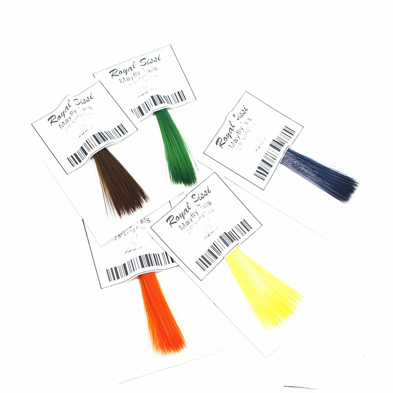 1bundle fly tying synthetic tail fibers 2.5''long mayfly tails 7optional colors watershed treated microfiber fly tying materials