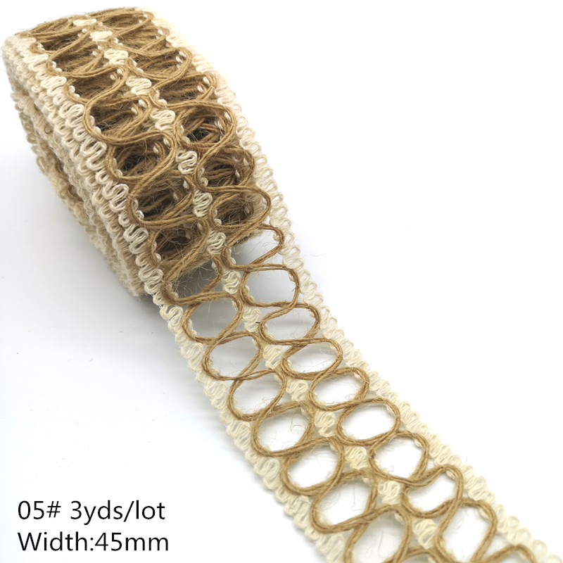 3 Meter Natürliche Jute Burlap Hessischen Jute Band Schnur Blume aufbringen Hochzeit Partei Liefert Sackleinen Band DIY Sackleinen Seil Handwerk: 05