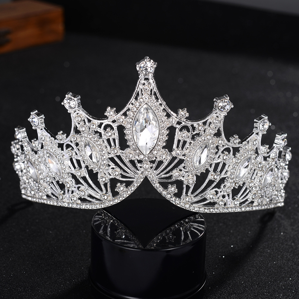Vintage Kristal Tiara Kroon Hoofdbanden Voor Vrouwen Meisjes Strass Pageant Prom Diadeem Bruiloft Bruids Haar Sieraden Accessoires