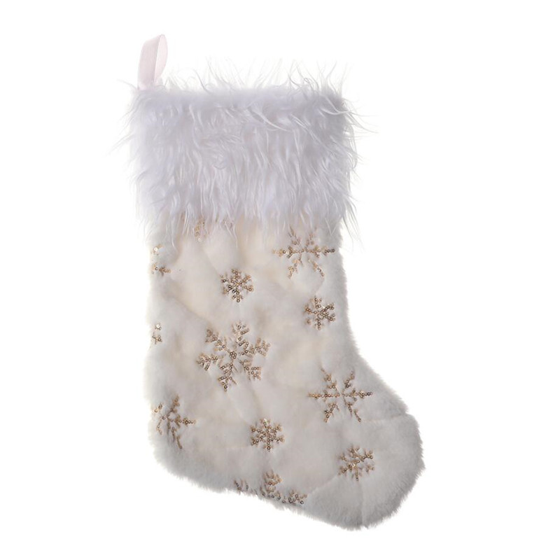 Jaar Kerst Stocking Xmas Sneeuwvlokken Geborduurde... Grandado