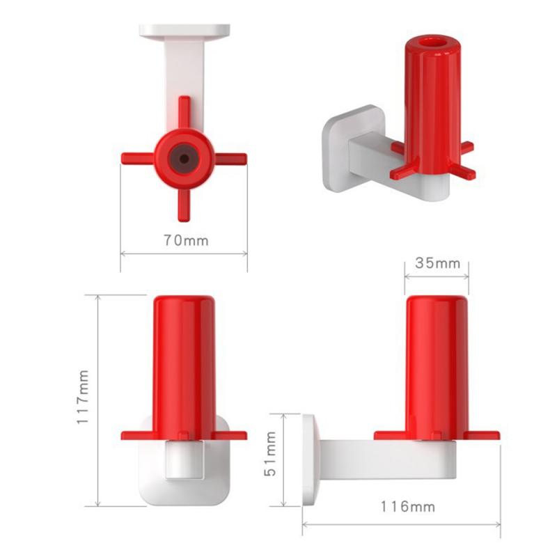 1PC Wall-Mounted Portable Toilet Paper Holder Plastic Roll Paper Rack For Wall Glass Ceramic Tiles Bathroom Kitchen Products