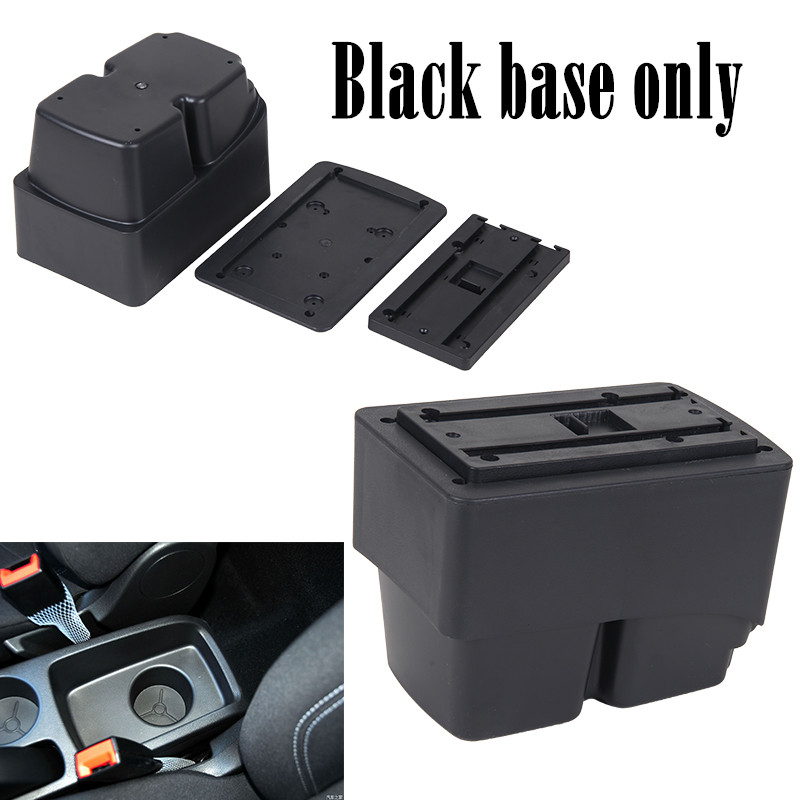 For Ford Fiesta armrest box central Store Centre Console box with cup holder: Black base only