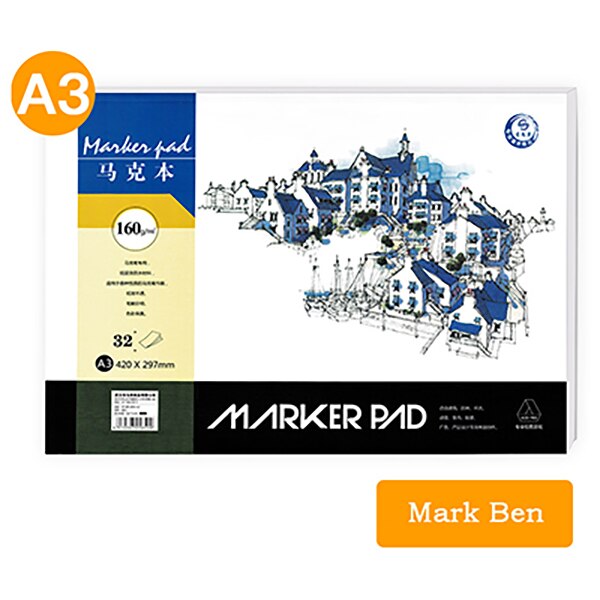 A3/16K/A4 Watercolor Traveling Sketch PaperBook School Hand Painted Drawing Artist Student Art Supplies Stationery Sketchbook: 5