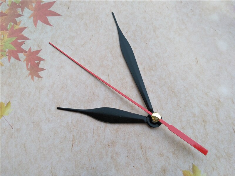 50Sets Black Metal Quartz Clock Arrows with Red Second Hand for DIY Your Wall Clock Hands