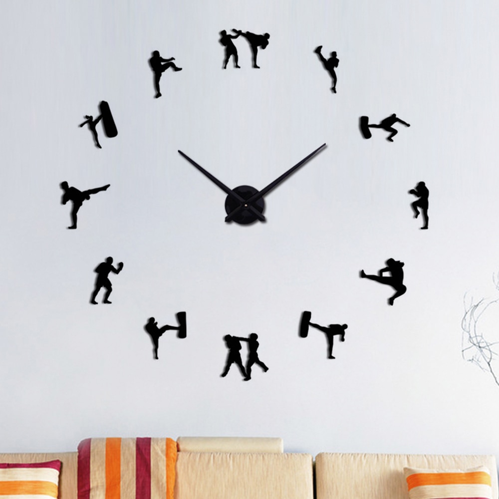Horloge Modern Horloge Acryl Spiegel Klok Quartz 3d Diy Wandklokken Home Decorations Sticker Real