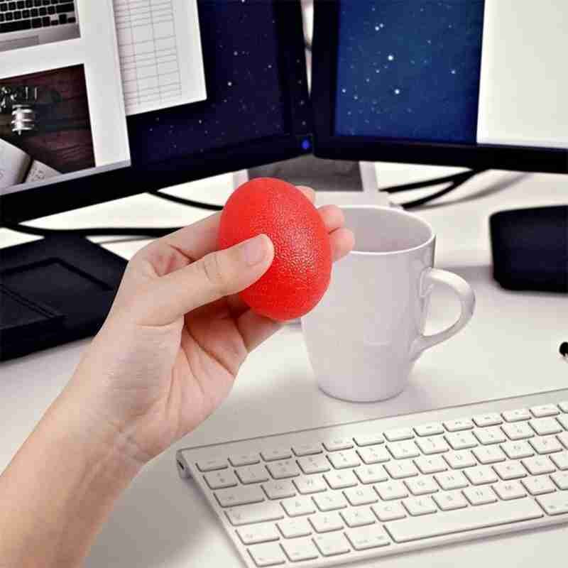 Ei-vormige siliconen grip stressverlichtende bal hand vingerversterker weerstanden fitness zacht voor hand knijp training bal  y4 z 0