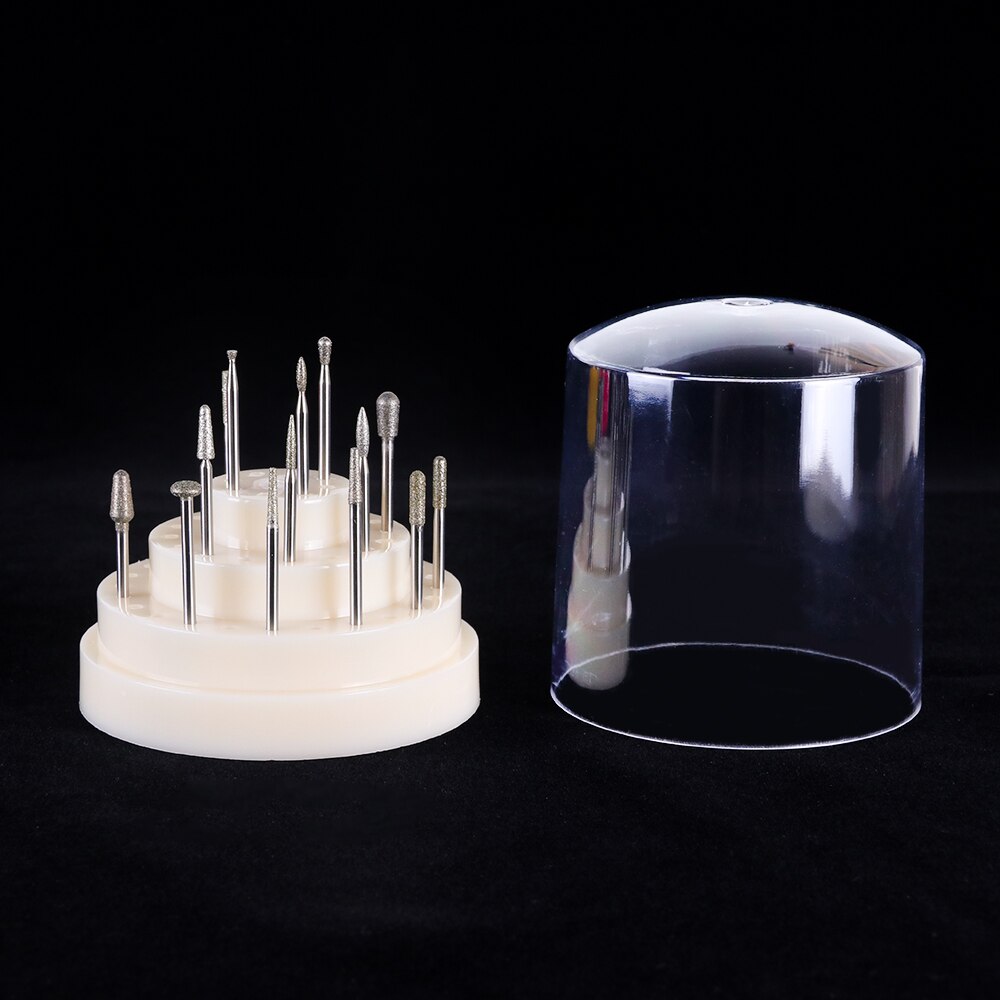 48 Holes Acrylic Nail Drill Bit Storage Box Manicure Cutters Stand Display Holder Nail Drill Container Case Nail Art Tools SA734