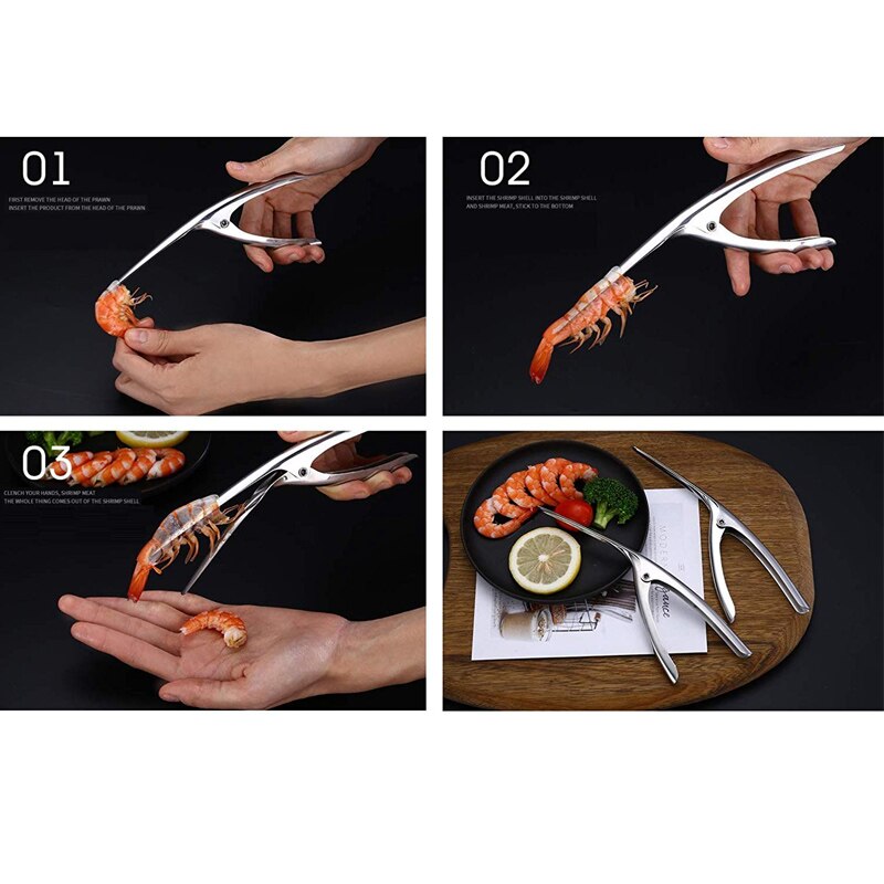 Krewetki urządzenie robić obierania obieraczka robić krewetek kreatywne narzędzia kuchenne gotowanie owoce morza przyrząd kuchenny narzędzie połowowe akcesoria stołbyć winnym