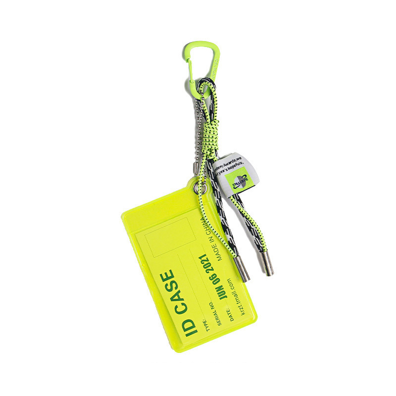 Card Holder Lanyard For Keys Fluorescent Color Key Chain Decorate Credential Holder: Pink