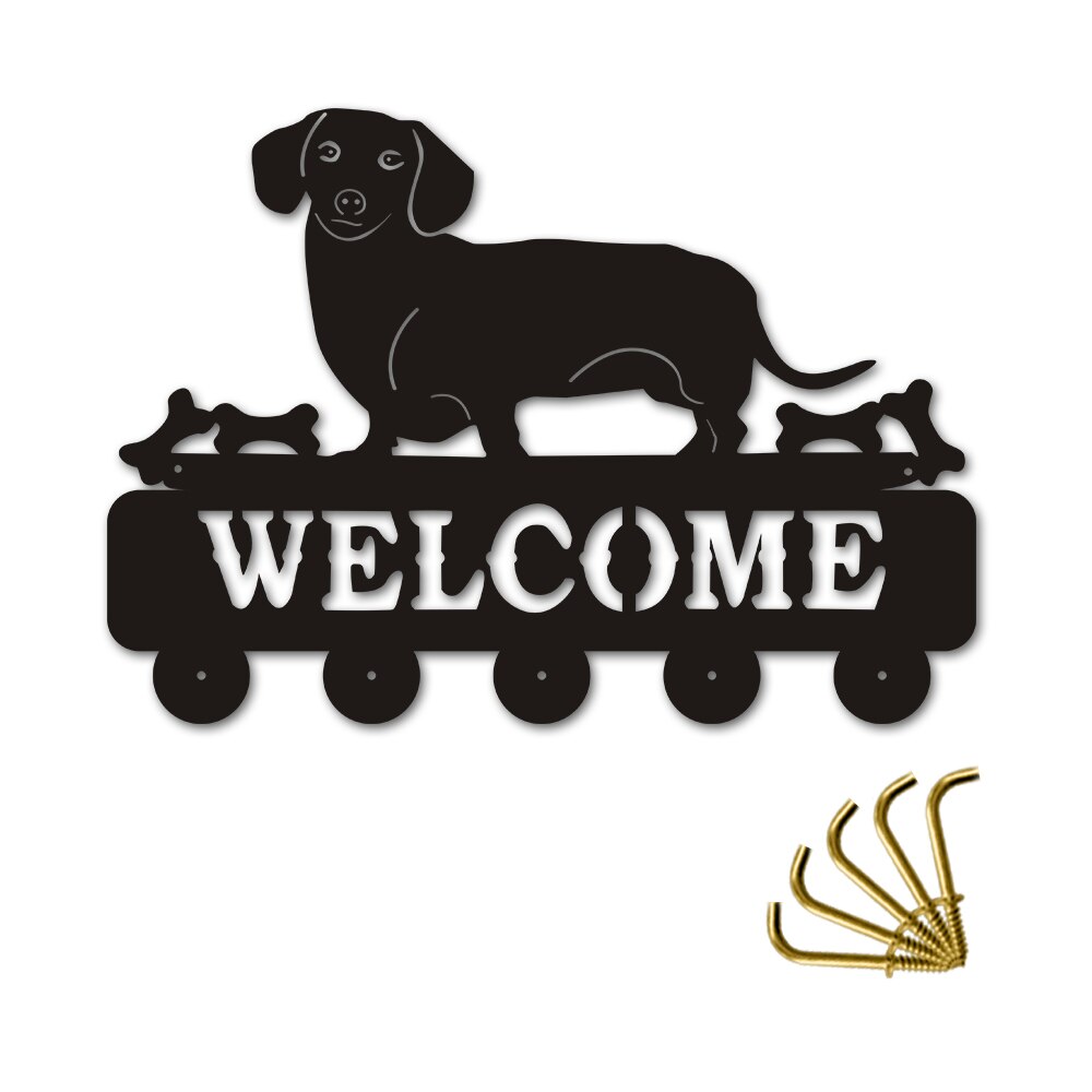 Perchero de pared de perro salchicha para mascotas, Perchero de Animal para abrigo, toalla, bolso de Carlino, soporte para llaves, ropa, para amantes de los perros