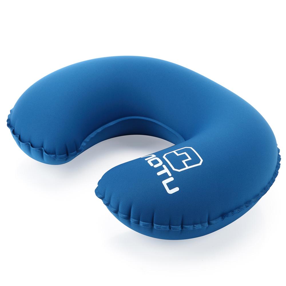 Oreiller gonflable ultra-léger d'air de forme de U oreiller de voyage portatif Compact confortable pour le Camping de voiture de plage de bureau d'avion