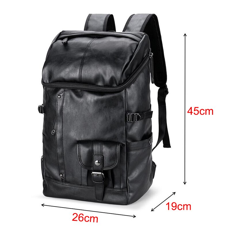 Seje herre rygsække mand rygsæk taske elev skoletasker herre rejse læder rygsæk tasker sort taske
