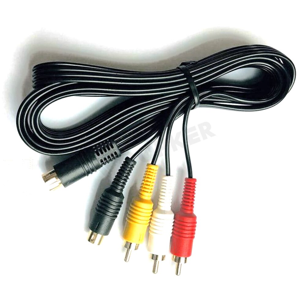 AV-Out with S-Video Connect Cable for Sega Saturn SAV RCA Video Audio Composite Cable 6FT