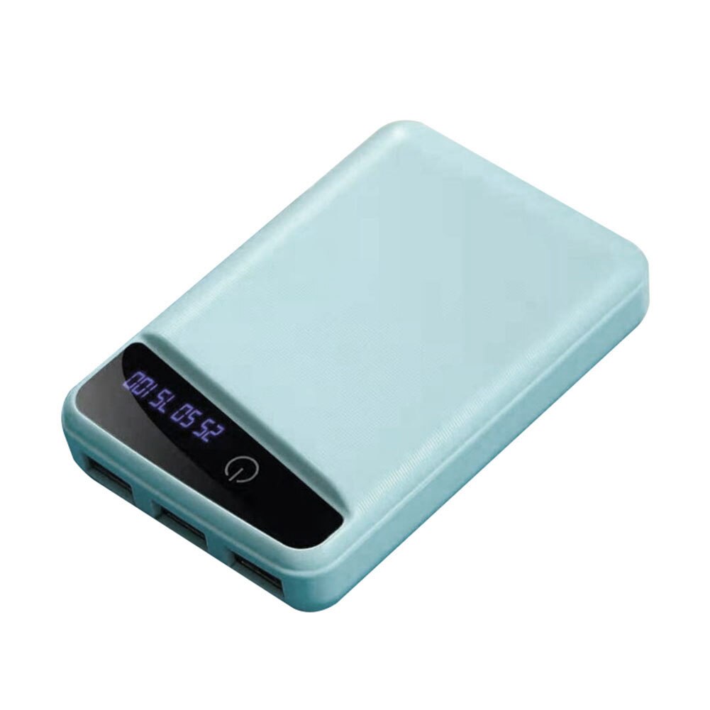 3 Pcs 18650 Battery Charger Cover Power Bank Case DIY Box 3 USB Ports OCT998: blue