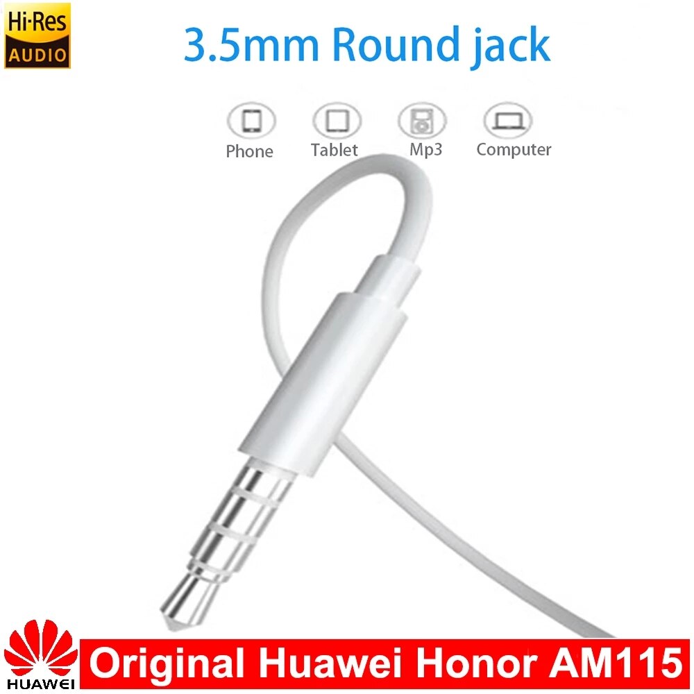 Voor Huawei Honor AM115 Headset Met 3.5Mm In Ear Oordopjes Oortelefoon Speaker Bedrade Controlle Voor Huawei P10 P9 P8 mate9 Honor8