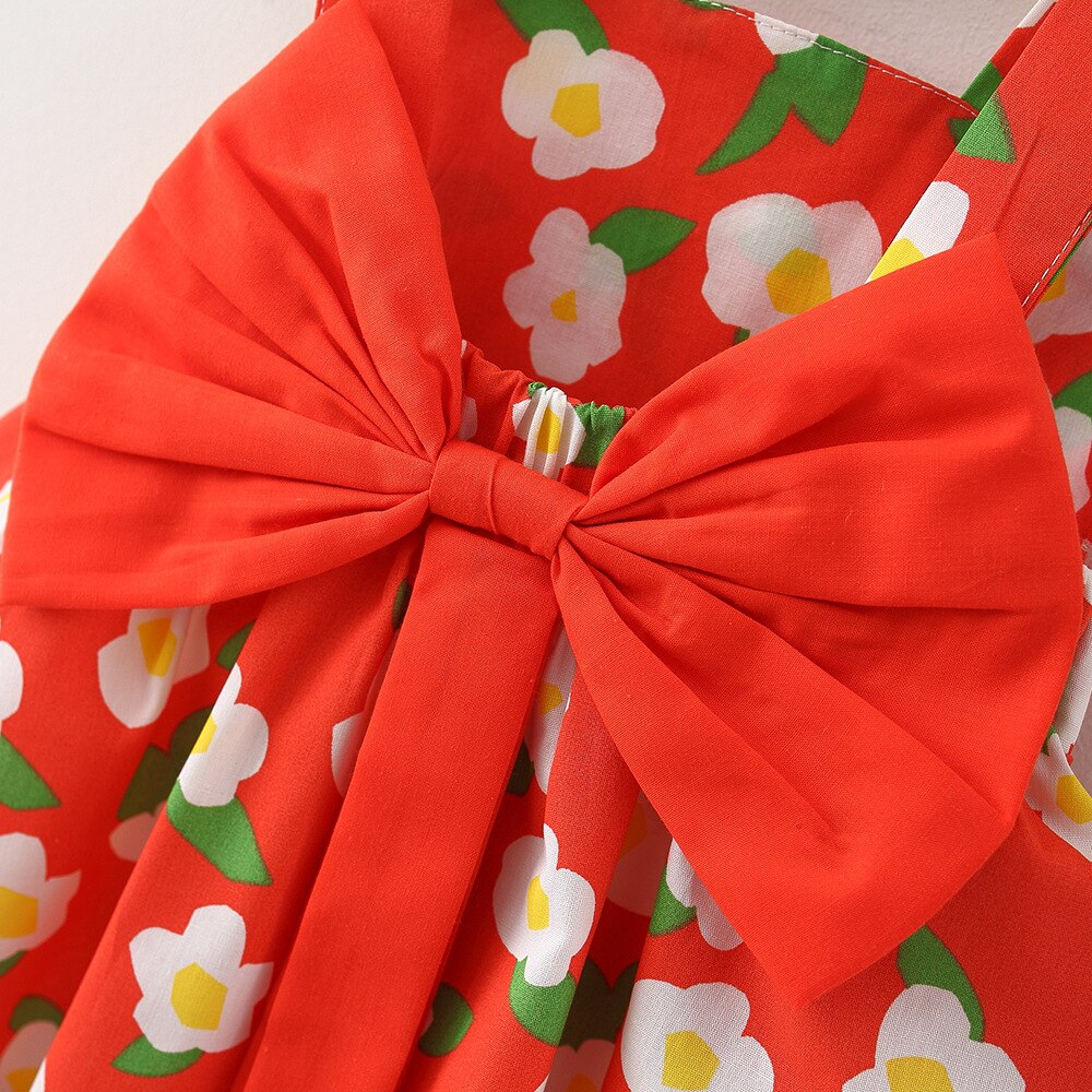 Melario floreale 2 pezzi neonata abiti estivi vestito da principessa ragazze coreano carino senza maniche in cotone bambino fiori abiti + cappello da sole