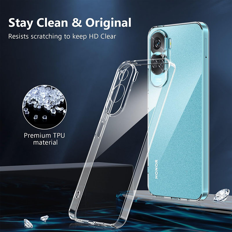 Coque souple en Silicone Transparent pour Honor X8B X9B X7B X8A X7A X9A X8 X7 X6, coque arrière transparente Ultra fine pour Honor 90 70 50 Pro Lite