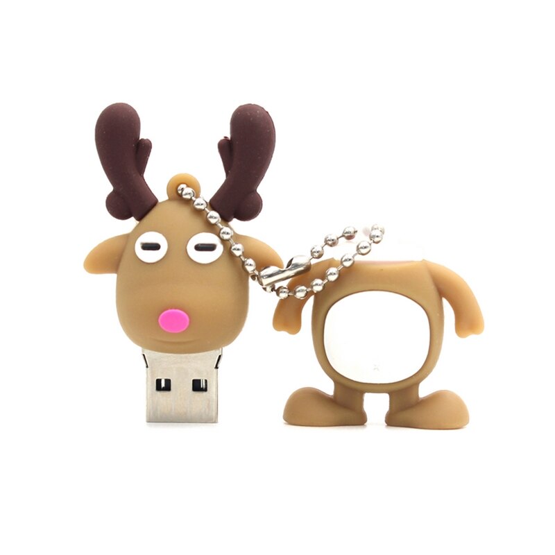 Clé usb 128gb , 64gb , 32gb , 16gb 8gb dessin animé, père noël, mignon, élan, disque u, mini clé usb