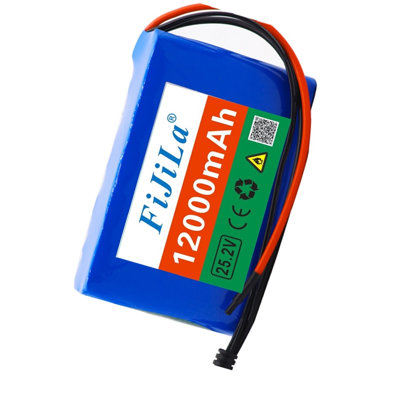 6s2p 24V 12,0 Ah 18650 Lithium-ionen akku 25,2 v 12000mAh elektrische fahrrad Moped Lithium-Ion akku mit BMS + ladegerät