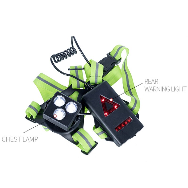 Ładowanie USB światło robić biegania bezpieczeństwo w nocy światło ostrzegawcze doprowadziło latarka na klatkę piersiową na wolnym powietrzu sport latarka jogging kolarstwo latarka rowerowa