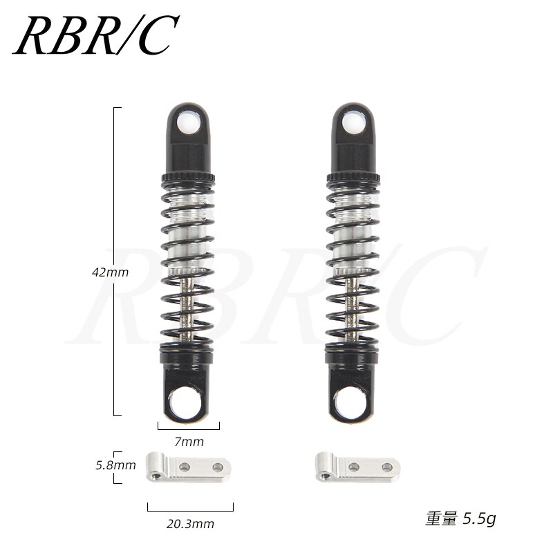 Rbr/c R493リアアクスル金属ショックアブソーバーアップグレードキットdiyアクセサリー四輪駆動クライミングrcカーマイクロトラックwpl 1 D12車