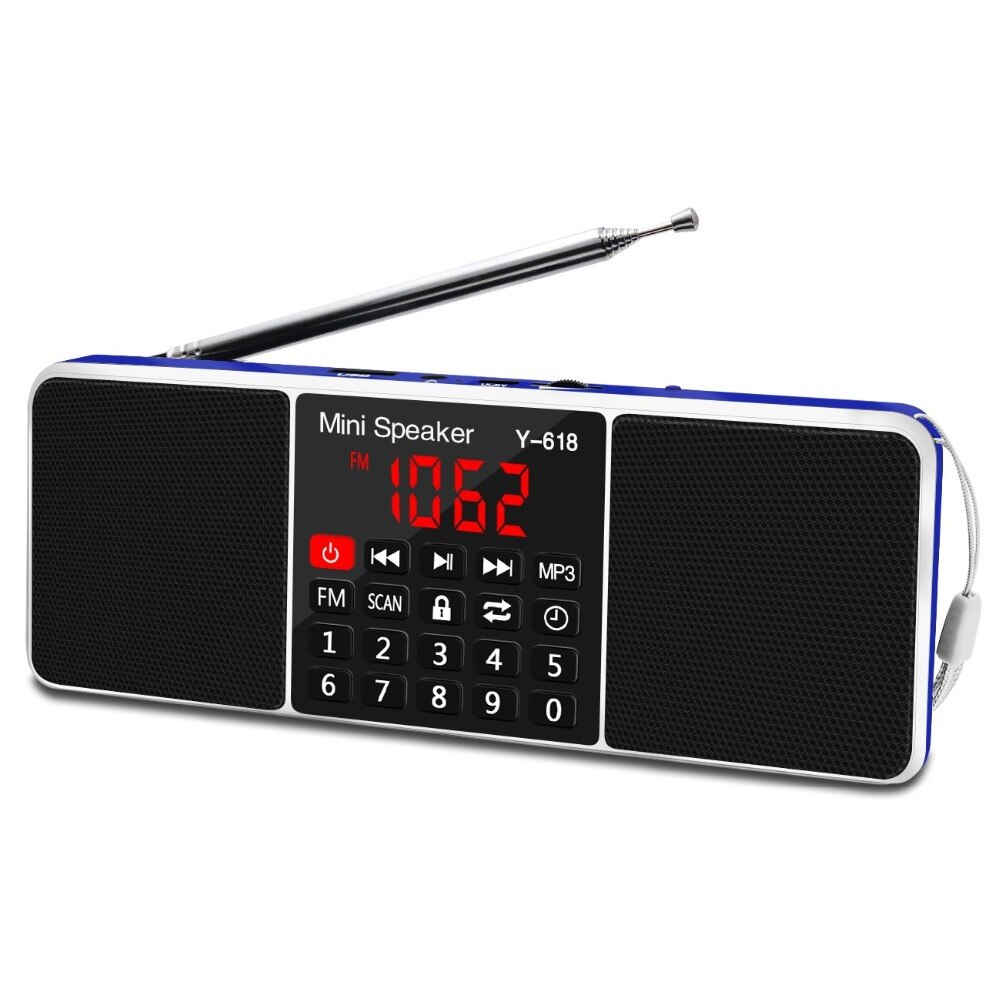 Situ Draagbare Mini FM Radio Ontvanger Speaker MP3 Speler Ondersteuning TF Card USB Drive LED Scherm de Tijd Shutdown Dab radio