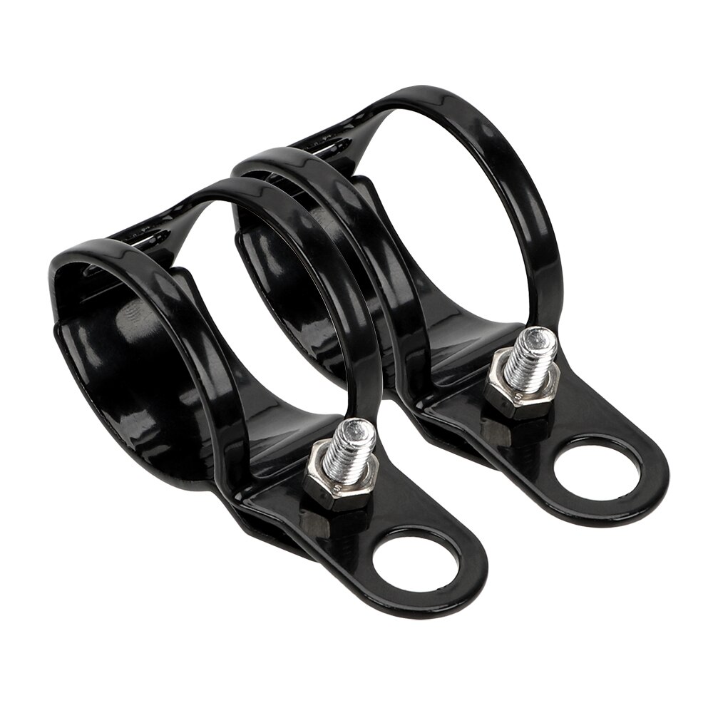 1 Pair Motorcycle Signal Light Brackets Universal Turn Light Mount Bracket For 27-31mm Front Fork Diameter Metal: Black