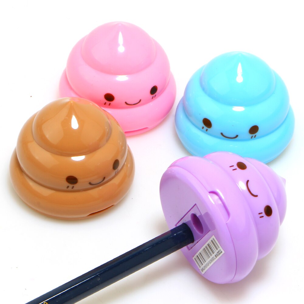 Apontador-sacapuntas en forma de Mini caca, sacapuntas Original, material escolar para estudiantes, oficina, papelería,