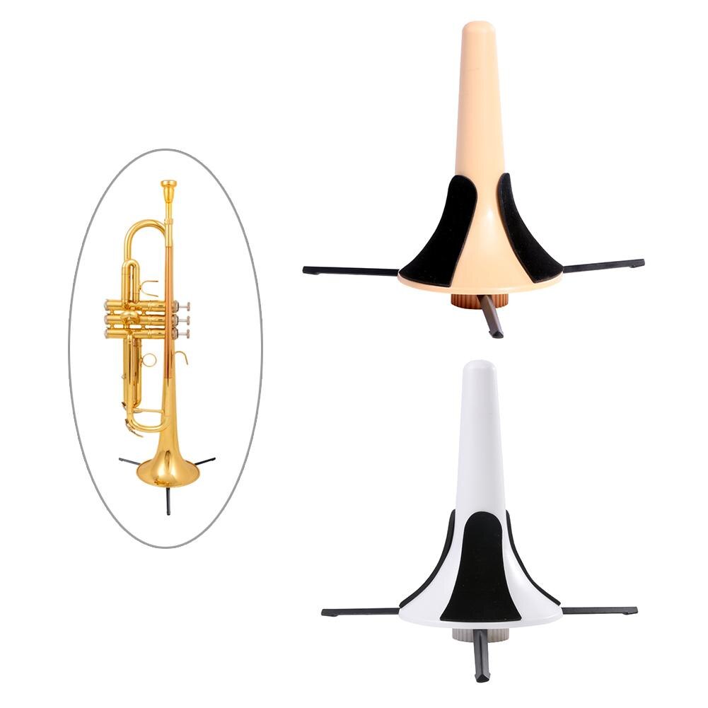 Trípode plegable portátil para trompeta, soporte de Metal, pata de latón, accesorios para instrumentos musicales