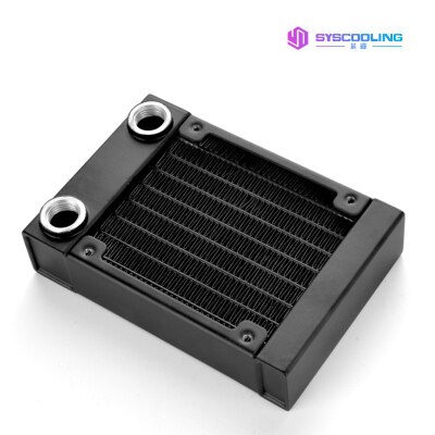 Syscooling water cooling radiator 80*80mm aluminum material: black