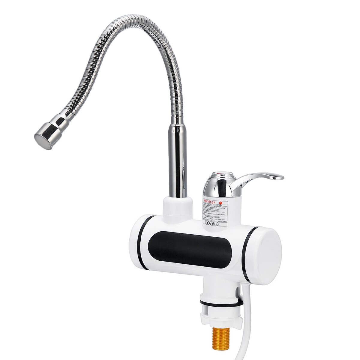 3000W 220V LED Electric Kitchen Water Heated Tap Water Faucet Cold Heating 360 Degree Rotatory Tankless Water Heated