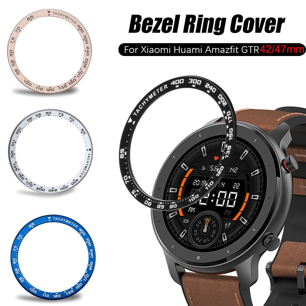 For Xiaomi Amazfit GTR 47MM Metal Outer Edge Cover Bezel Ring Dial Scale Speed Tachymeter Protective Case For Amazfit GTR 42mm